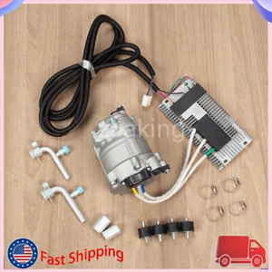12V Electric Car Air Conditioner Compressor Kit A/C Control Panel Universal USA - Bild 1 von 9