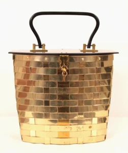 VTG Women's 50s 60s Gold Tone Woven Metal Basket Hand Bag Dorset Rex 5th Avenue - Picture 1 of 23