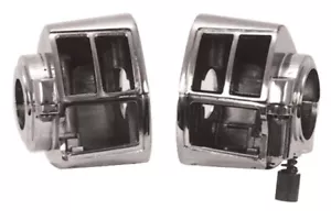 Handlebar Switch Housing Left Right Set Chrome For 82-95 Harley 13335 - Picture 1 of 1