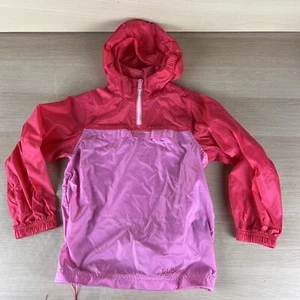 Pink LL Bean Rain Jacket Kids Medium M 5-6 Girls Spring Fall Weather - Picture 1 of 13