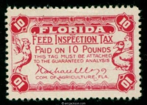 FLORIDA Feed Inspection Revenue Tax FL FE23 mint, VF - Picture 1 of 1