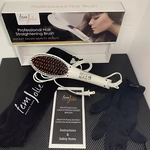 FemJolie Electric Hair Straightener Brush Professional Digital Straightening NEW - Picture 1 of 12