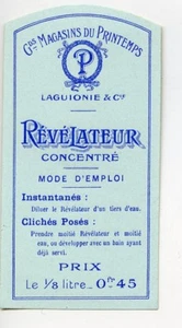 France Photographic Product Concentrated Developer Label Photo Le Printemps 1900 - Bild 1 von 2