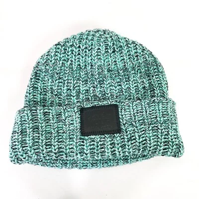 Love Your Melon Womens One Size Beanie Green Multi Cotton Knit Hat USA Made - Image 1 of 4