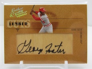 GEORGE FOSTER 2005 DONRUSS LEATHER & LUMBER AUTOGRAPH AUTO! #070/128! REDS!