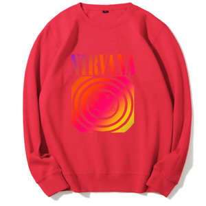 Nirvana Print Classic Sweatshirt Unisex Sweater Jumper Casual Sweatshirt Tops US