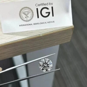 Round 4 carat IGI Certified Loose Lab Grown Diamond G Color VS2 clarity - Picture 1 of 8