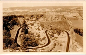 VINTAGE RPPC Postcard Rowena Loops Columbia River Hwy. Oregon-19 Eooy Unposted - Picture 1 of 2