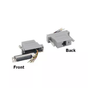 Kentek DB25 Male to RJ-45 Female Modular Adapter Networking Ethernet Cat5E Cat6 - Picture 1 of 1