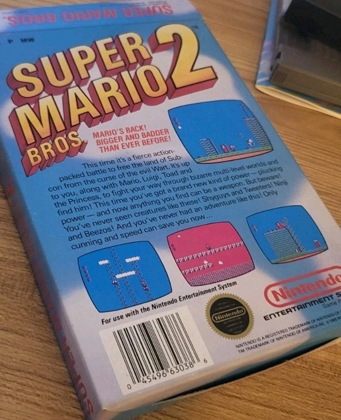 Super Mario Bros 2 Original NES Video Game (CIB/Tested) Mint Condition  - Image 1 of 4