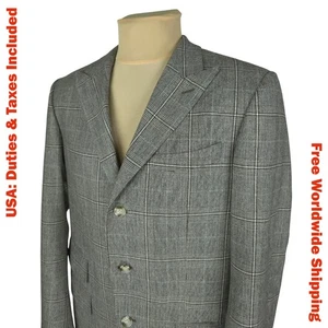 Suitsupply Mens Brown Check Wool Blazer Jacket Size EU 50 / UK 40R (M-L) - Picture 1 of 14