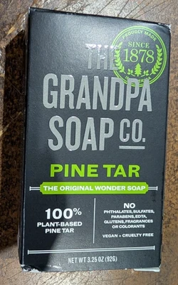 Grandpa's Pine Tar Soap Bars (3 packs) for Insect Repellent, Lice & Scabies - Image 1 of 2