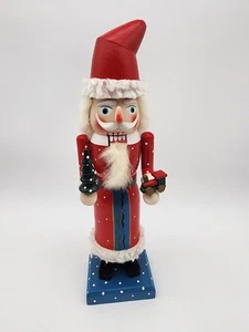 Vintage 1997 Nussknacker Weihnachtsmann rot Weihnachten 14" Zug DHC mit Box - Bild 1 von 10