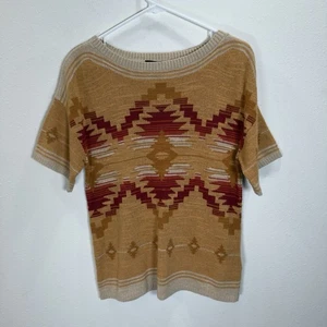 Suéter PENDLETON Mujer Suroeste Manga Corta Algodón Talla Mediana - Imagen 1 de 6