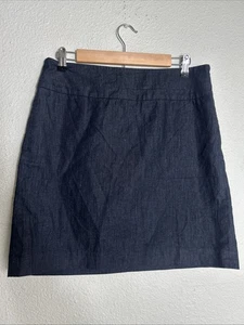 Ann Taylor Dark Wash Denim Style Skirt Zip Up Size 10 Measures 32x19 Pencil - Picture 1 of 13