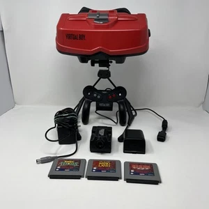 Paquete de consola Virtual Boy roja negra para piezas sin entrada de pantalla - Imagen 1 de 24