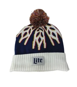 Miller Lite Winter Beanie Mütze Nordic Pom Blau Wintermütze NEU One Size Erwachsene - Bild 1 von 4