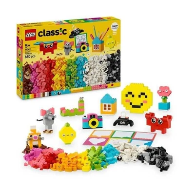 LEGO Classic 11042 La boîte créative du bonheur - Assortiment de briques de cons - Photo 1/4