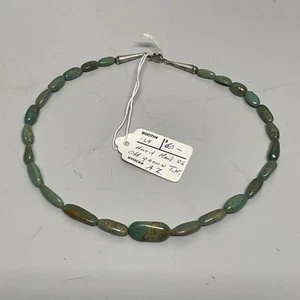 Sterling Clasp Green Jade Necklace - Picture 1 of 8