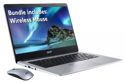 Acer 314 Chromebook Laptop 14" Pentium N5030 4GB 128GB Silver - Image 1 of 4