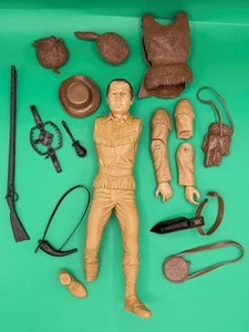 Vintage Marx Best of the West Daniel Boone Figure w Hats, Rifle & Accessories - Picture 1 of 12