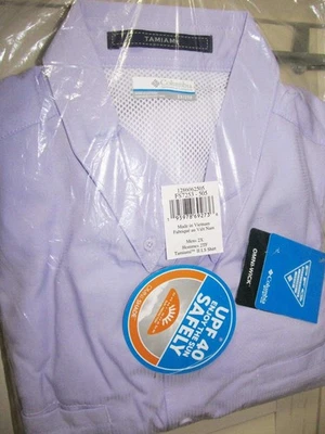 Camisa manga larga Columbia Tamiami II para hombre nueva con etiquetas 2X 2TF violeta Foto 1 de 4