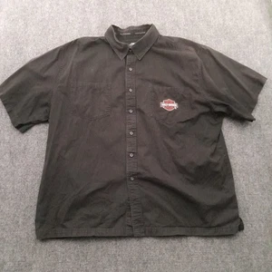 Camisa Harley Davidson Para Hombre 2XL Abotonada Negra Trabajo de Tienda Mecánico Bordada - Imagen 1 de 8