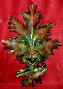Oak Greenman Leaf Mask Mythical Home Garden Décor - Picture 1 of 1