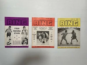 BOXING MAGAZINE VINTAGE LOT OF 3 AUSTRALIAN RING 1960 MARCH, JULY, OCTOBER - Picture 1 of 3