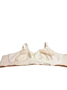 Sujetador Inalámbrico Serenada Algodón Cobertura Completa Sin Forro EE. UU. Talla 50C Crema Ajustable - Imagen 1 de 15