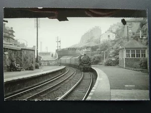 Scotland PORT GLASGOW RAILWAY STATION Steam Loco 42263 c1950s RP Photocard - Picture 1 of 2