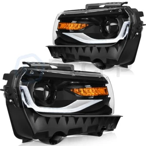 For 2014-2015 Chevrolet Camaro Front Headlights Assembly Pair Replacement - Picture 1 of 5