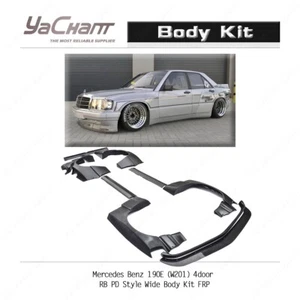FRP FENDER SPOILER For Mercedes Benz 190E (W201) 4door RB PD Style Wide Body Kit - Bild 1 von 24