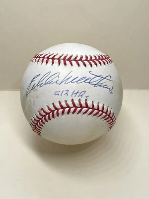 Eddie Mathews signed/Inscribed "512 HR" ONL ball - Braves - HOF - JSA Auth - Image 1 of 4