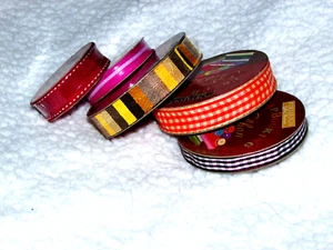 Portafolia 1/2" RIBBON SCRAPBOOKING 3 rolls,  RESOURCEFUL 2 rolls (sew 1-2 - Picture 1 of 5