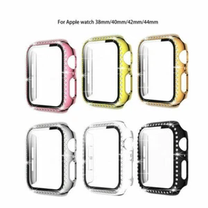 Bling Screen Protector Case Bumper Cover For Apple Watch Series 8 7 6 5 4 3 2 1 - Picture 1 of 17