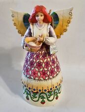 JIM SHORE Angel of Contentment Mixing Bowl 8 ½" Figurine 2002 Red Hair W/ Box
