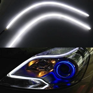 DE 2x42,5cm Audi-artiger LED Schlauch Tagfahrlicht flexibel Weiß/Gelb schneidbar - Bild 1 von 5
