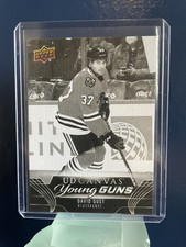 2023-24 UD SERIES 1 DAVID GUST YOUNG GUNS BLACK & WHITE CANVAS SP BLACKHAWKS