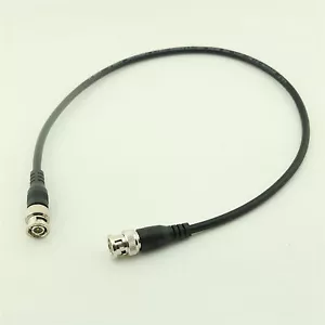 1pcs BNC Male to BNC Male Plug 75ohm Coaxial Cable for CCTV Cameras 1.5ft Black - Picture 1 of 5