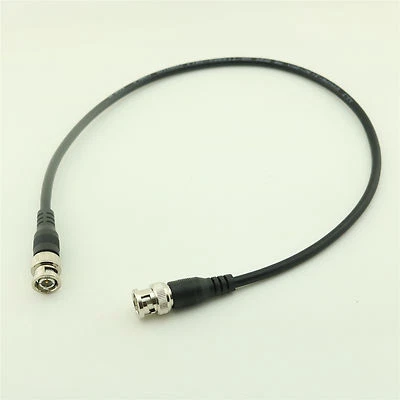 1pcs BNC Male to BNC Male Plug 75ohm Coaxial Cable for CCTV Cameras 1.5ft Black - Image 1 of 4