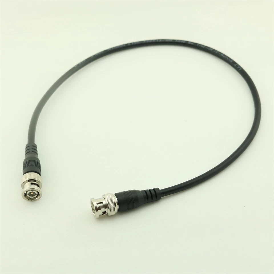 1pcs BNC Male to BNC Male Plug 75ohm Coaxial Cable for CCTV Cameras 1.5ft Black - Image 1 of 4