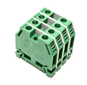 Lote de 4 - Bloque de terminales de un solo nivel Allen Bradley 1492-W10, 1492-EB10 - Verde - Imagen 1 de 4