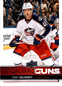 2012-13 Upper Deck #215 CODY GOLOUBEF RC Rookie Young Gun Columbus Blue Jackets 