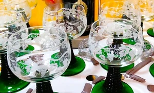Wein Römer Weinlaub Luminarc Goblet Weinfest 0,2 l grün Perfektes Dinner Rarität - Bild 1 von 16