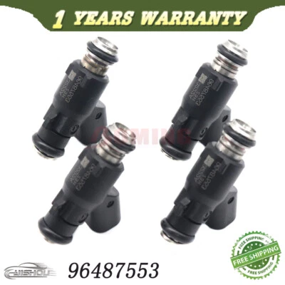 4x Fuel Injector For Chevrolet Aveo Aveo5 06-08 Pontiac Wave Wave5 1.6L 96487553 - Image 1 of 4