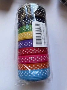 Grosgrain Ribbon Mixed Lot 3/8" Inch Wholesale Swiss Polka Dot N15 - Picture 1 of 3