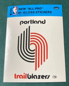 Portland TrailBlazers Logo 1978-79 Fleer NBA Team Sticker #NNO Blue Blank Back - Bild 1 von 2