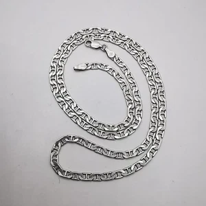 Collar de cadena de plata de ley 925 inusual vintage, joyería fina firmada - Imagen 1 de 6