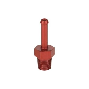 1/8 NPT to 4mm 5mm (3/16) PUSH ON BARB TAIL Adapter - Red Anodised Aluminium - Picture 1 of 1